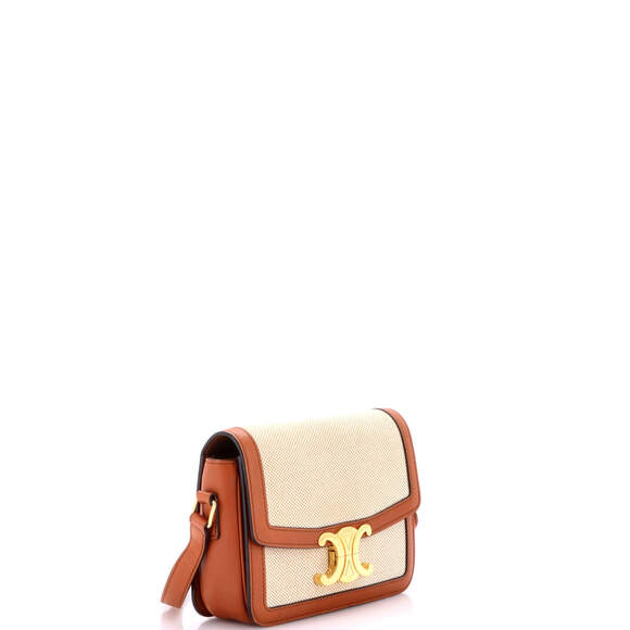 Celine Teen Triomphe Shoulder Bag Canvas with Leather - Picture 2 of 6